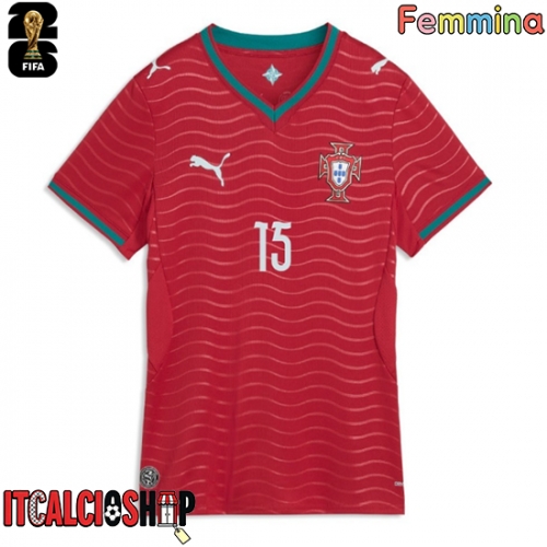 Portogallo Joao Neves #15 Prima Maglia Femmina Mondiali 2026 Manica Corta